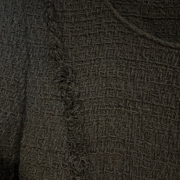 𝅺trf ZARA BLACK SHORT TOP WITH FRINGE SIZE SMALL - Picture 2 of 9